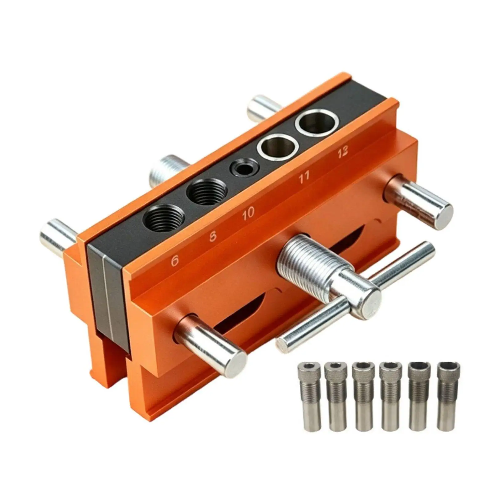 Positioning Guide Wear Resistant Carpentry Dowelling Jig Thickened Body Wood