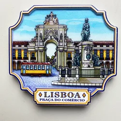 Lisbon, Portugal 3D stereo, refrigerator magnets, tourist souvenirs decoration supplies collection craft gifts