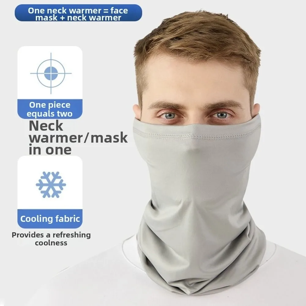 

Sport Quick Dry Cycling Face Mask Breathable Absorb Sweat Cooling Neck Gaiter Ice Silk UV Protection Face Scarf Summer