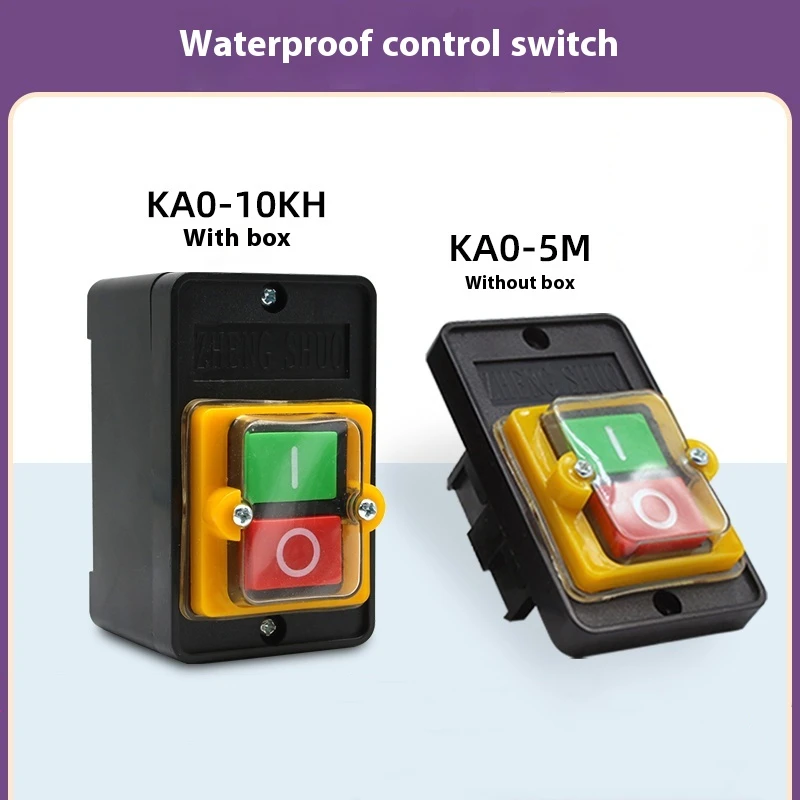 

Drill Control Button Switch Box Waterproof 220V Machine Cutting KAO-5M Press Button KA0 Start Stop 380V