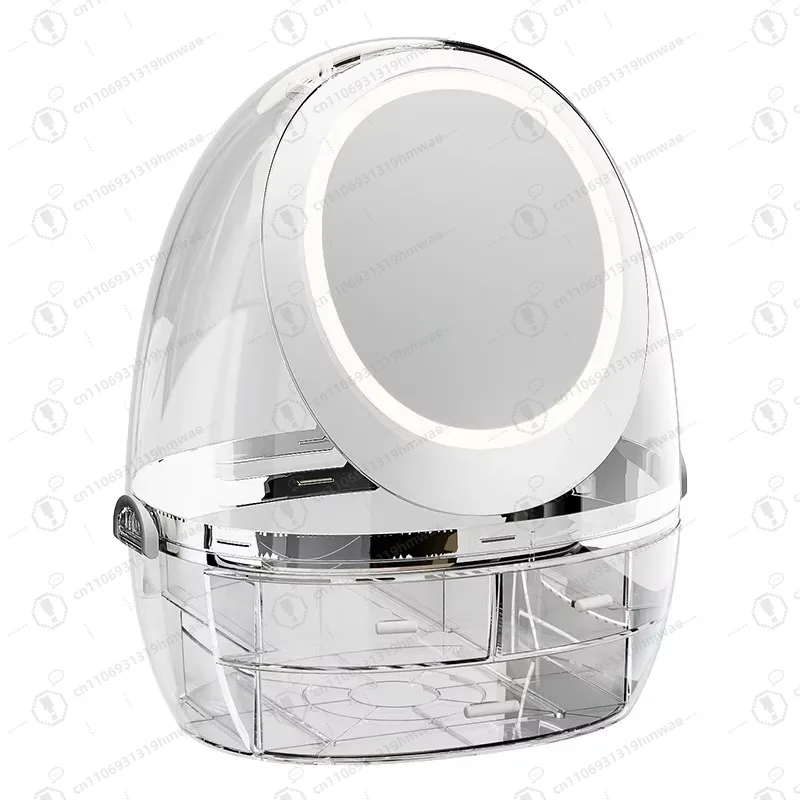 

Clear Plastic Dust-proof Cosmetic Organizer with Injection Technology Cosmetic Countertop Display Cabinet with Cover