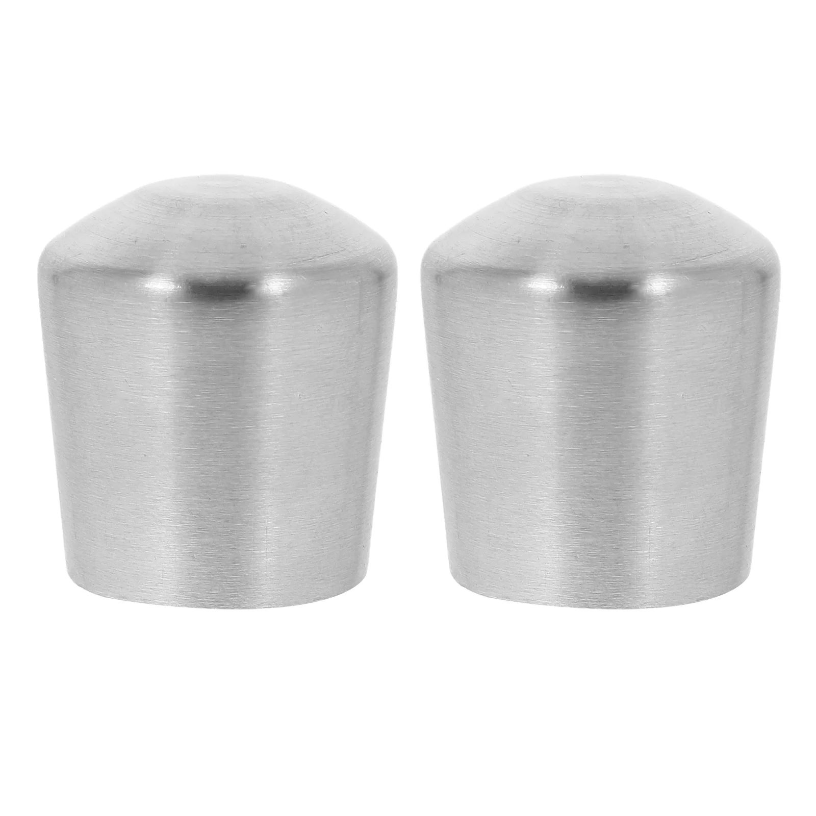 Tapas de extremo de pasamanos de acero inoxidable, tapas de listones de Metal cepillado duraderas para barandillas de escaleras de madera, cubiertas protectoras interiores, 2 uds.