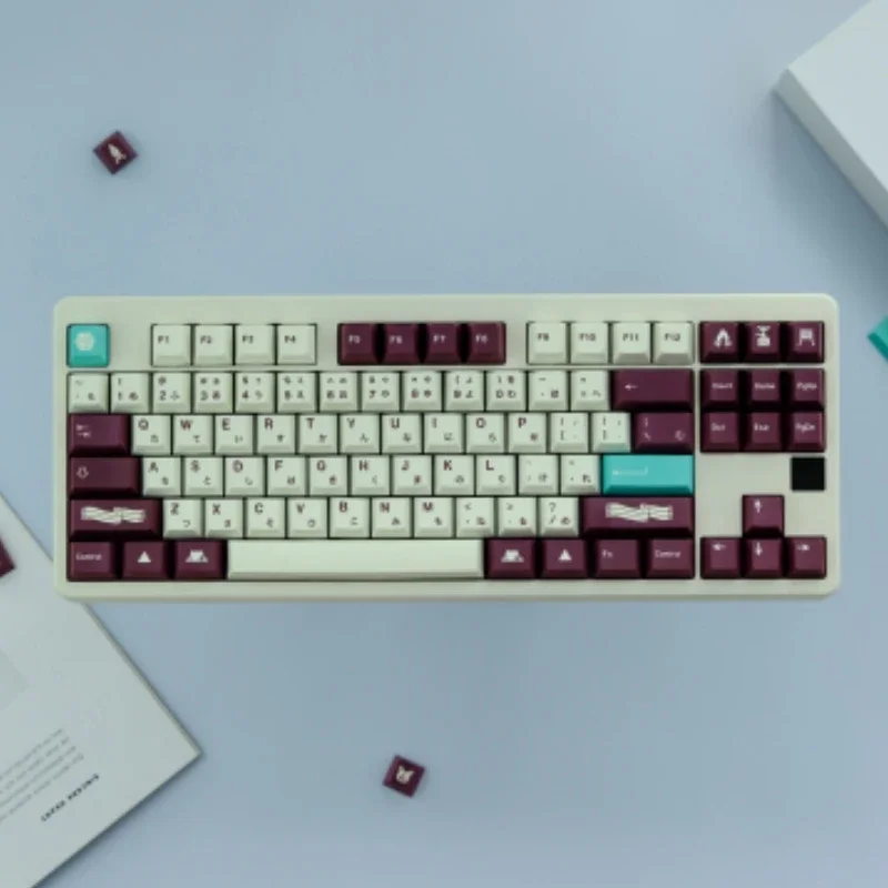 

1 комплект GMK 129 клавиш Clone Yuru PBT, колпачки для клавиш Cherry Dye Sub, персонализированные японские колпачки для клавиш для игровой механической клавиатуры Mx Switch