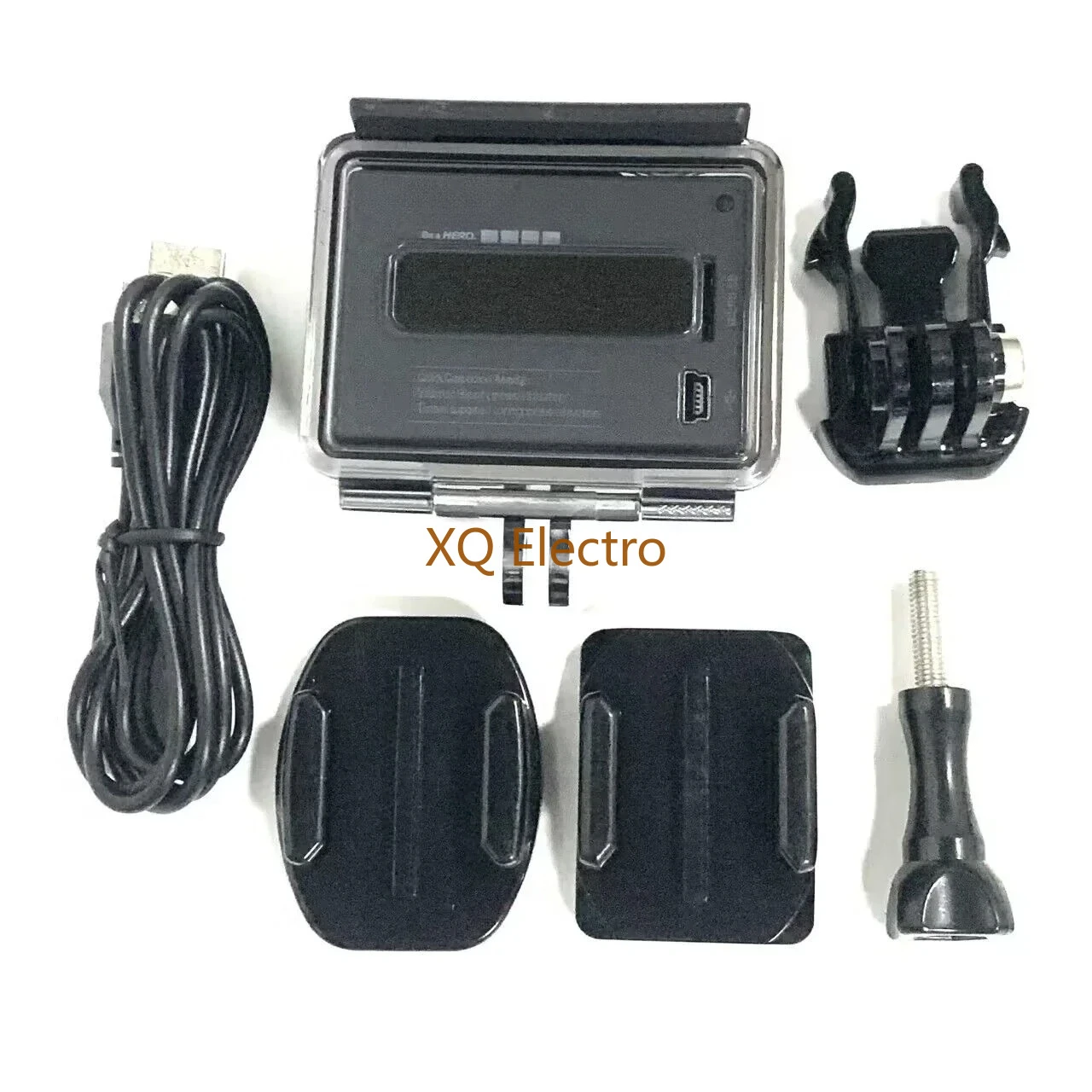 

A set for Gopro Hero Integrated camera with shell case base charging data cable screw accessory (No wifi)
