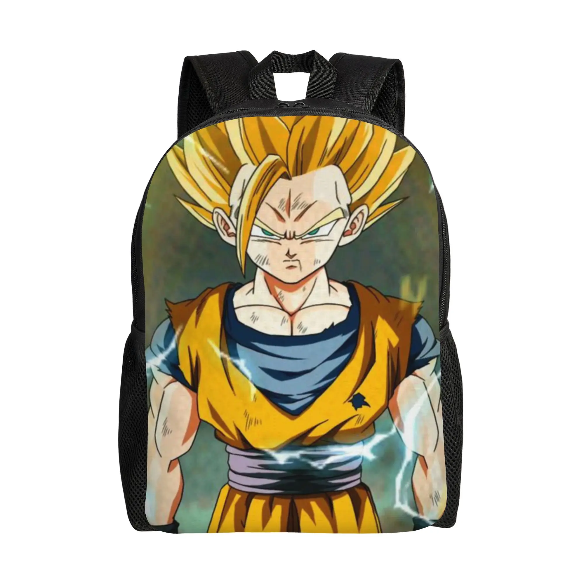 

Back to school season Muscular Black Haired Hero Rucksack Gohan For Women Adjustable Strap Backpack