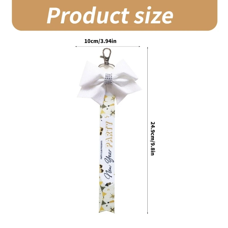 Trendy Butterfly Bowknot Keychain Charm Pendant Materials Double Sided Heat Pressed Key Holder Accessory for Daily Use