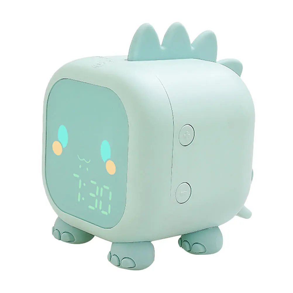 

1Pcs Cartoon Silicone LED Night Light Alarm Clock Digital Bedside Desktop Sleep Sound Machine Nap Timer Modern Dragon Design