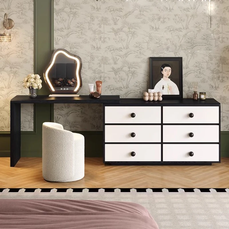 

Stool Storage White Dresser Girls Black Gloss Small Vanity Dresser Women Drawer Penteadeira Para Quarto Bedroom Furniture