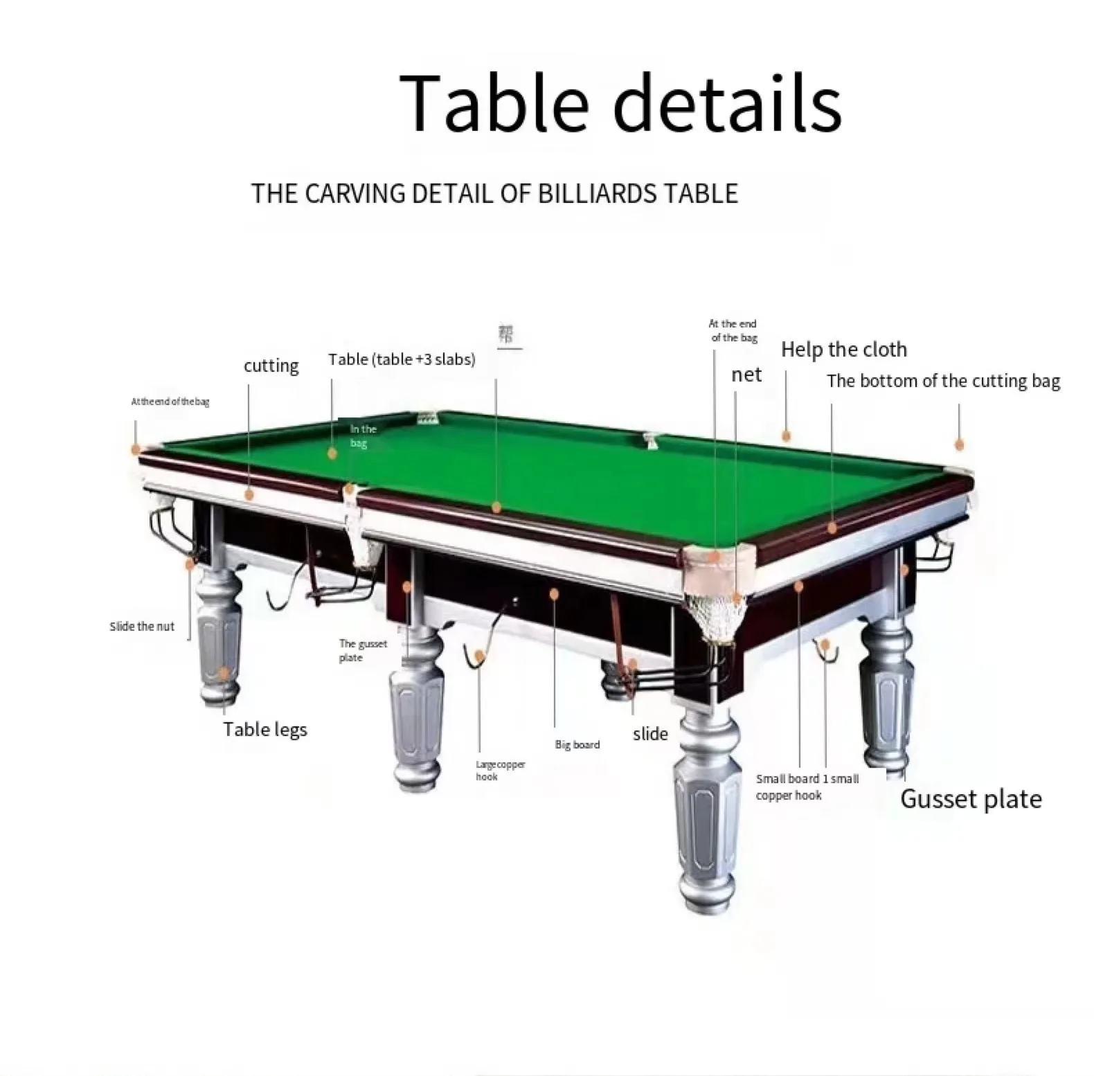 2022 Natural Slate Wholesale Price Sports Indoor Game Commercial Chinese Snooker Table pool table game table billiard for sale