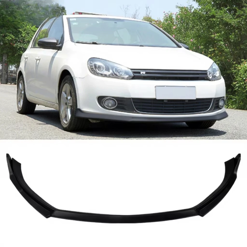 

Factory Wholesale High Quality Glossy Black Front Bumper Lip Splitter 3 Sections Front Lip for Golf 6 MK6