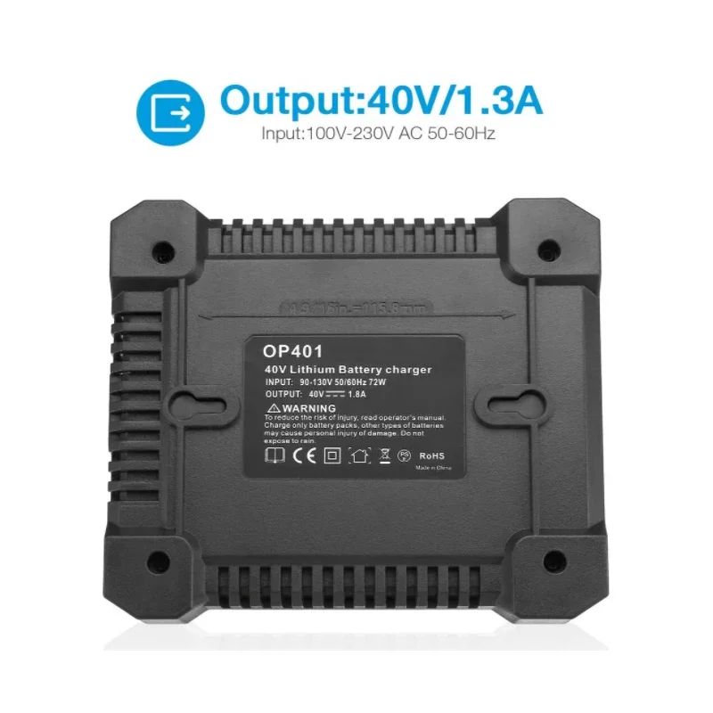 Cargador de batería de iones de litio para batería de iones de litio Ryobi 40V OP4050A OP4015 OP4026 OP4030 OP4040 OP4050 OP400A OP403A ZROP401