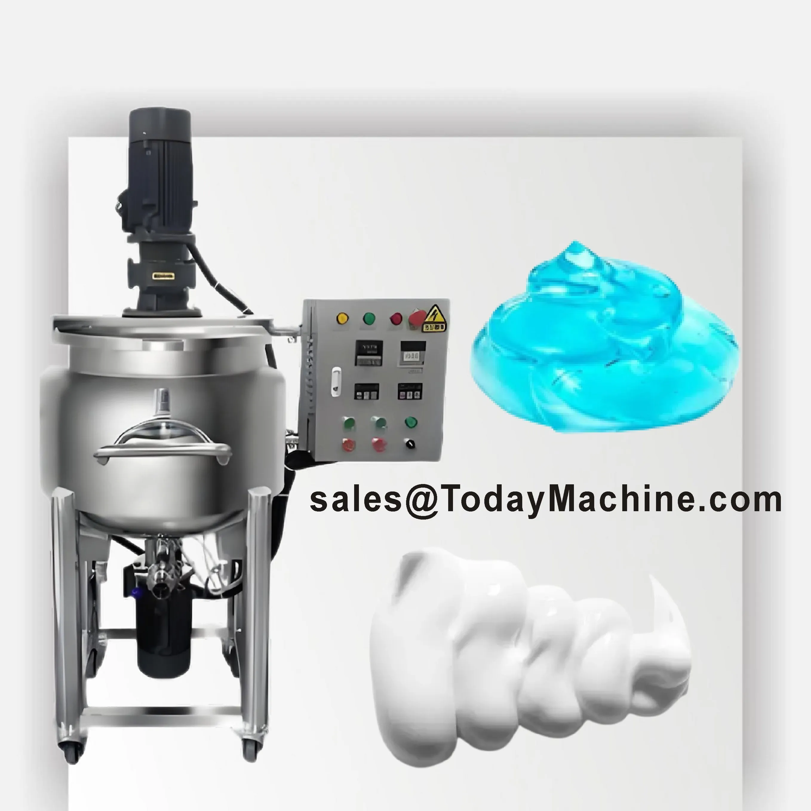 

Stainless Steel Stirrer Jacketed Mixer Tank Electric Heating Liquid Mixing Tank With Agitator