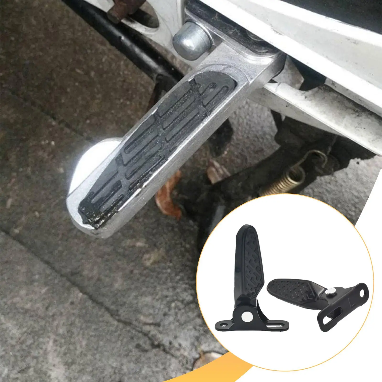 

Aluminum Alloy Footrest Folding Pedal Board Anti Slip Step for Electric Bike Comfort and Stability