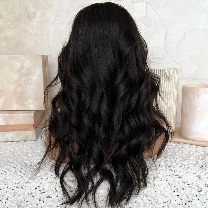 블랙 바디 웨이브 레이스 프론탈 가발 13X4 HD 레이스 가발 합성 고품질 워터 웨이브 가발 내열성 데일리 파티용 할인 판매