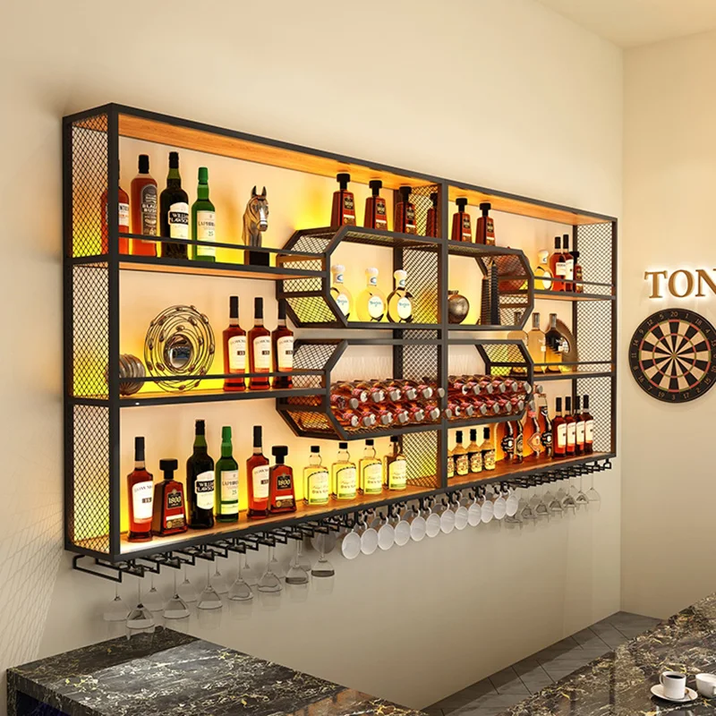 

Holder Metal Bar Cabinet Salon Club Unique Modern Industrial Drink Wine Cabinets Whisky Metal Adega Barzinho Kitchen Furniture