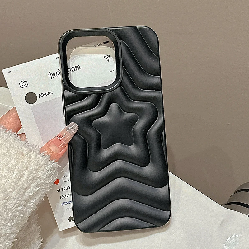 Glitzernde, verchromte, silberfarbene, abgestufte, fünfzackige Stern-TPU-Handyhülle für iPhone 18 Pro Max 17 16 15 13 14, plattierte Silikon-Rückseite – Detail 8