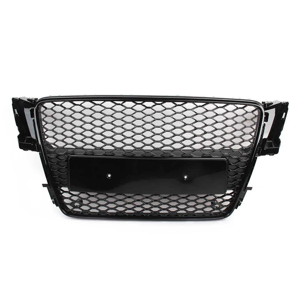 RS5 Style Auto Front Bumper Grille Honeycomb Sport Styling ABS Mesh Hex Grill For AUDI A5 B8 S5 8T 2008 2009 2010 2011 2012