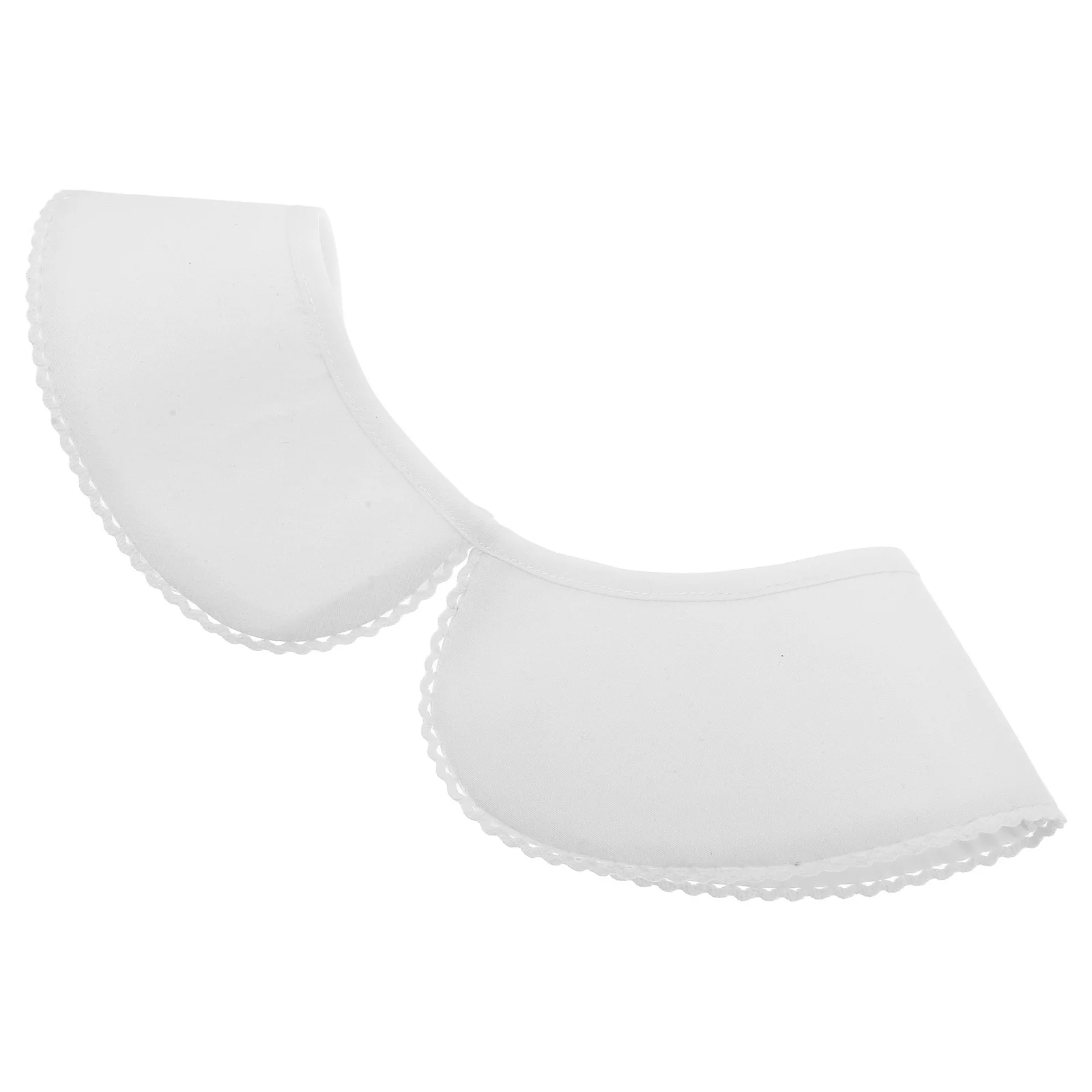 بلوزة نسائية بيضاء قابلة للفصل بياقة وهمية ديكي من القطن الخالص والدانتيل وطية صدر مستديرة أنيقة للمكتب وصلت حديثًا للشتاء #4