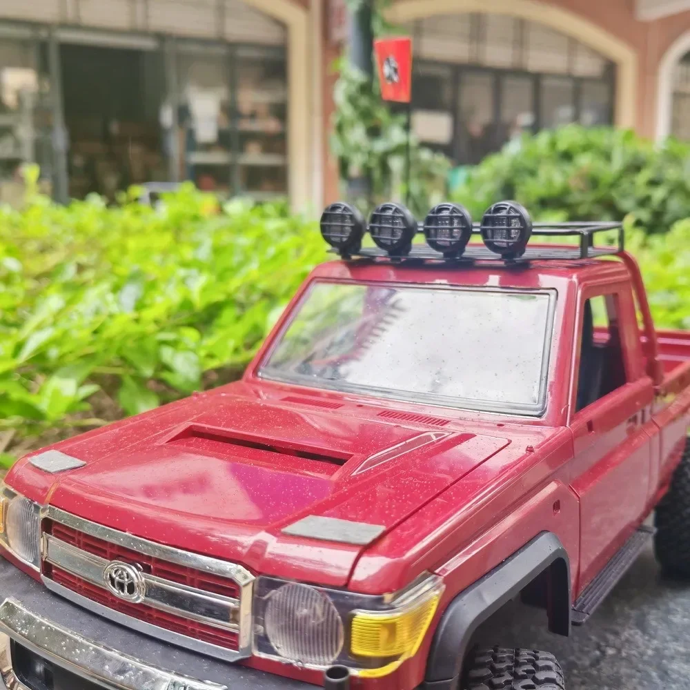 MN82 LC79 Metal Luggage Carrier Roof Rack With LED Light 1/12 RC Car Upgrade Parts Accessories