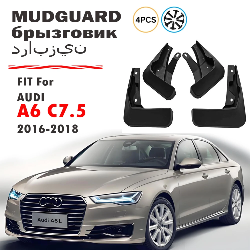 

Для Audi A6 C7.5 A6 Sports Sedan брызговик на крыло брызговики автомобильные аксессуары передние и задние 4 шт. 2016 2017 2018