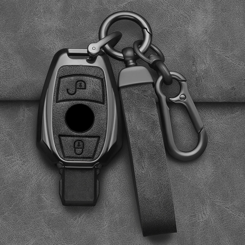 2 3 Tasten Legierung Stil Auto Schlüssel Fall Abdeckung Shell Fob Für Mercedes Benz A B C E Klasse GLS GLA GLK GLC CLS CLA W204 W205 W212 W463 – Detail 4