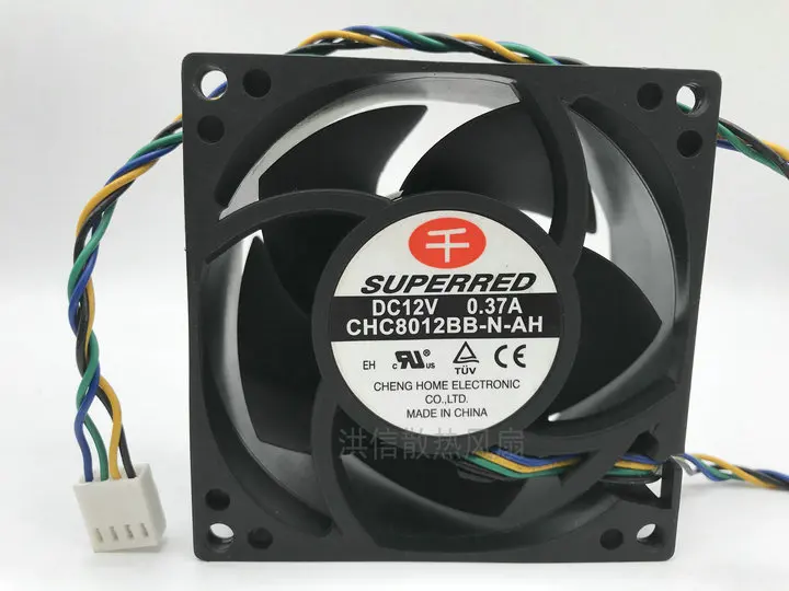 

Freight free original 8038 CHC8012BB-N-AH DC12V 0.37A 4-wire large-air cooling fan