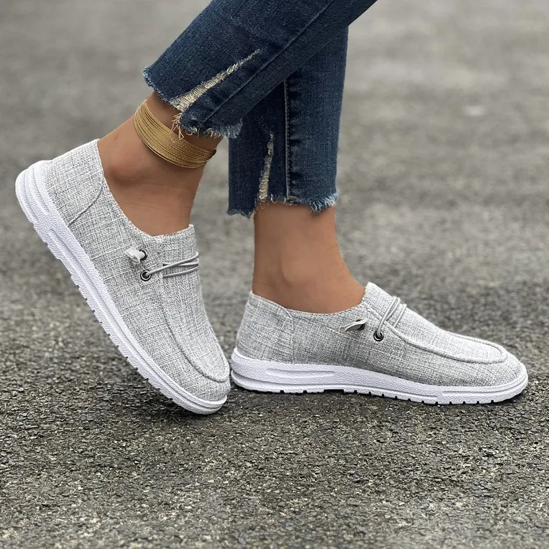 أحذية رياضية نسائية عصرية كاجوال برباط علوي بمقدمة مستديرة وفم عميق مانع للانزلاق ومقاوم للاهتراء أحذية مفلكنة للجري #5