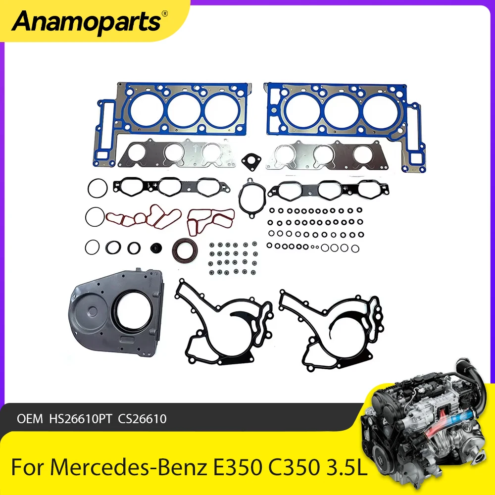 

Engine Parts Full Gasket Set Fit 3.5 L For Mercedes-Benz E350 C350 R350 ML350 Dodge Sprinter 3500 3.5L V6 DOHC 05-13 HS26610PT