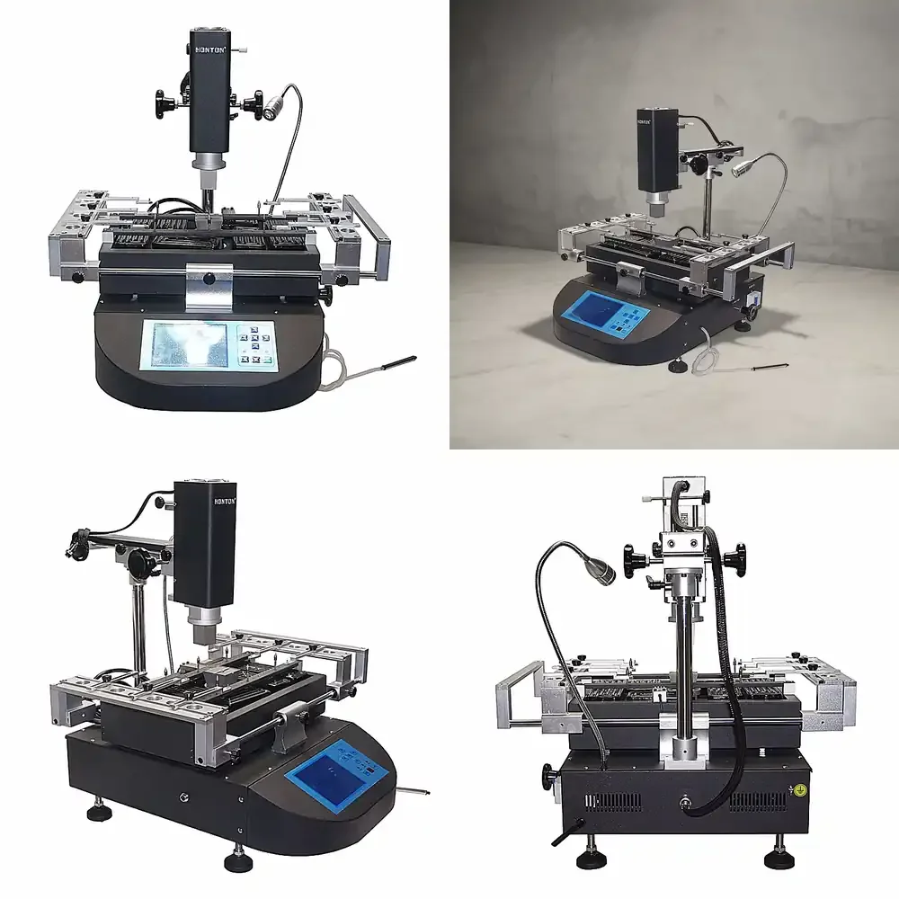 

HONTON HT-R490 BGA Rework Station Machine 220V 110V Three Temperature Zones Upgraded From HT-R390 for Welding Manipulator
