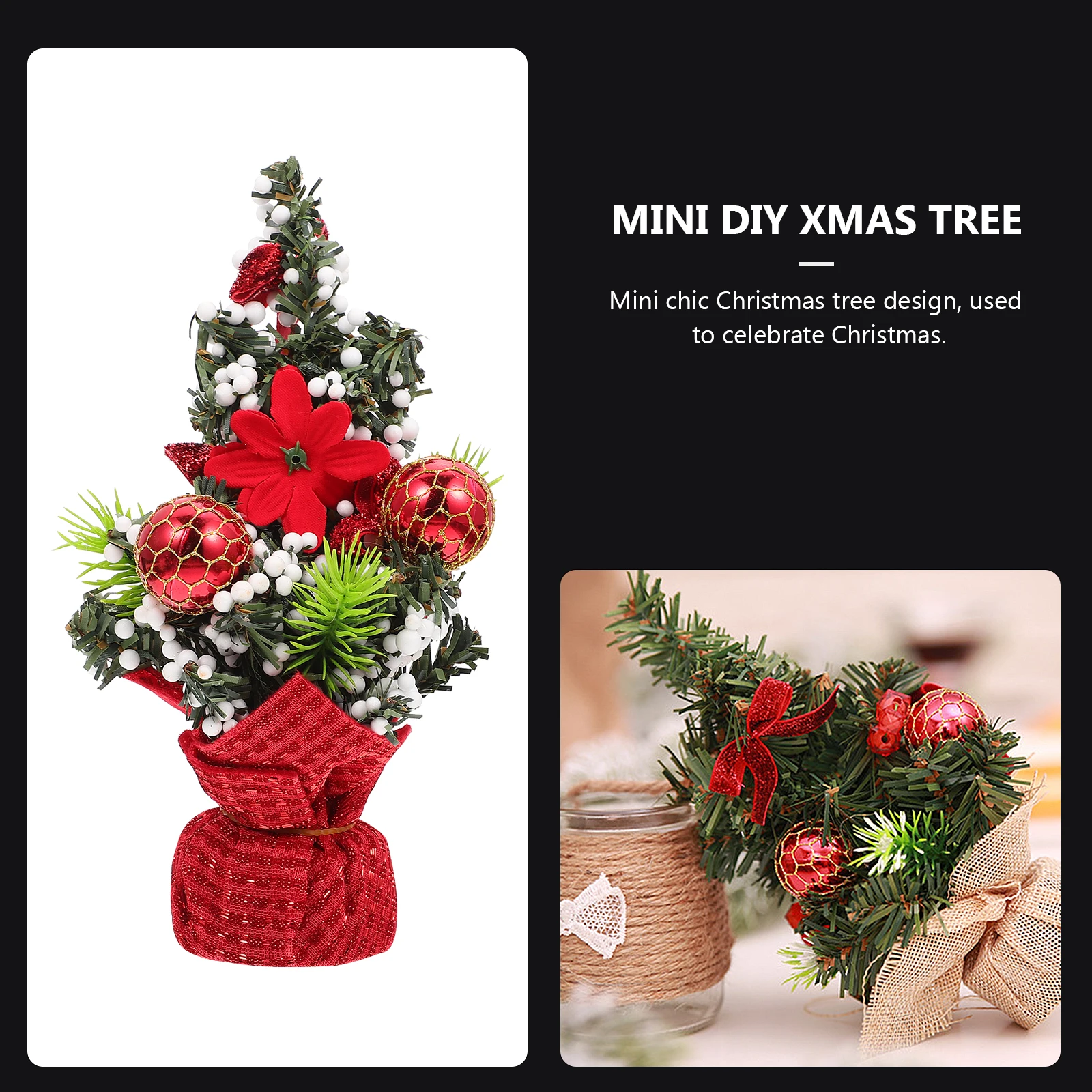 

Mini Christmas 6 Inches Retro Table Top Trees Home Party Decorations Xmas Party Decor Xmas Tree Decor Materials