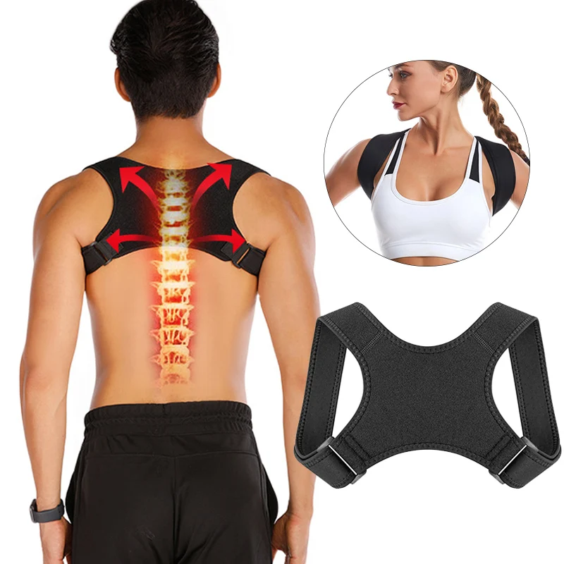 Invisible Back Posture Corrector Trainer Adjustable Shoulder Brace Straight Holder Clavicle Support for Men Women Adult Children