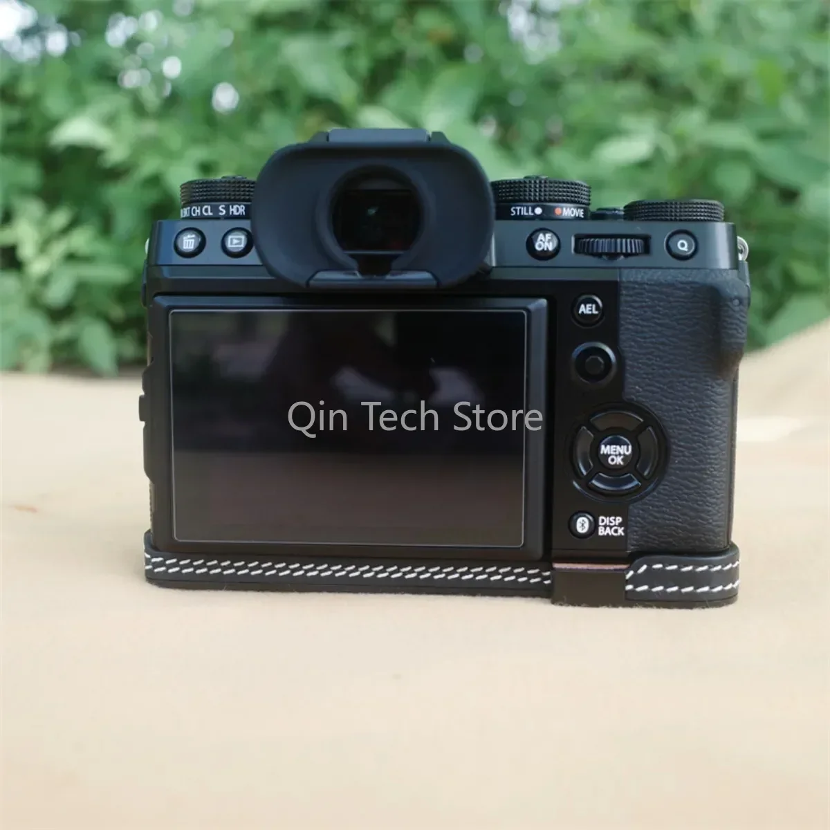 Bolsa de cuero Real hecha a mano para cámara, funda protectora de media cubierta con Base para Fuji XT5 Fujifilm X-T5, accesorios para fotografía de estudio