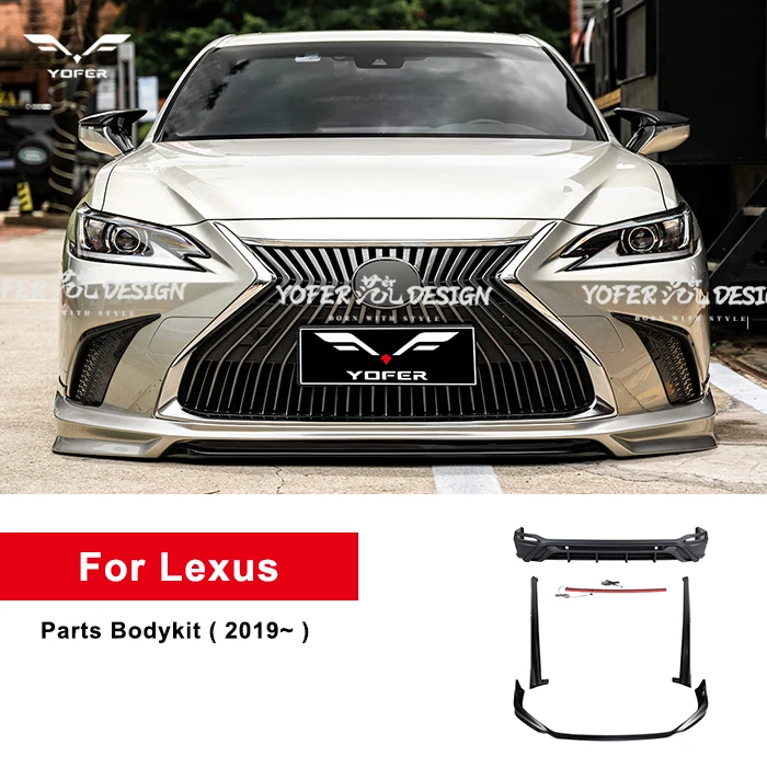 Yofer universal auto accessories parts bodykit bumper lip diffuser side skirts aprons car bumpers for Lexus es