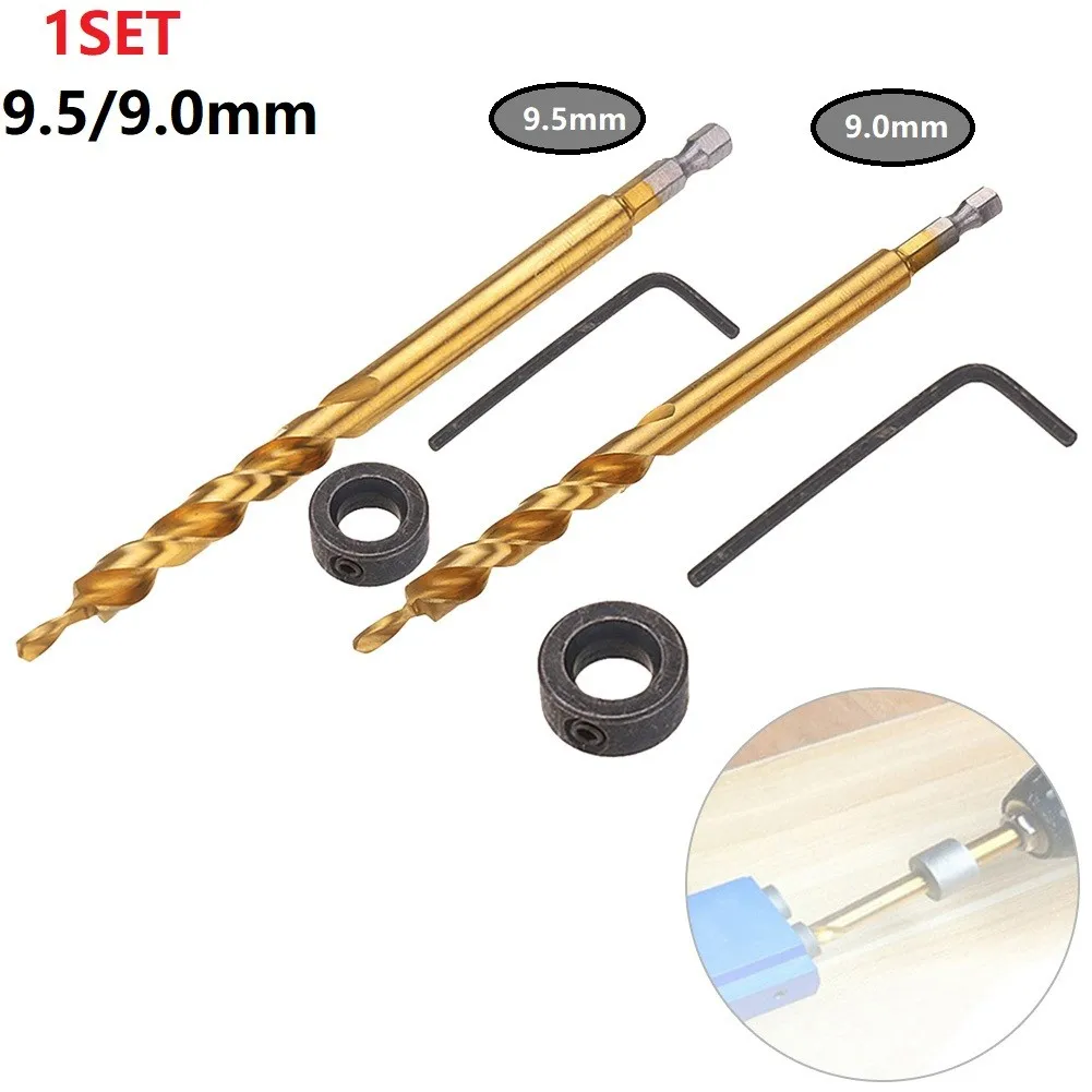 3 قطعة ثقب الجيب عرافة 3/8 بوصة خطوة مثقاب الخشب وقف طوق مجموعة ل دليل الرقصة النجارة يميل ثقب محدد الشحن السريع