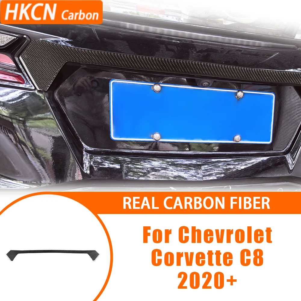 

For Chevrolet Corvette C8 2020+ Carbon Fiber Car Accessories Rear Trunk Decorative Strip Cover Tirm Panel Sticker Modification