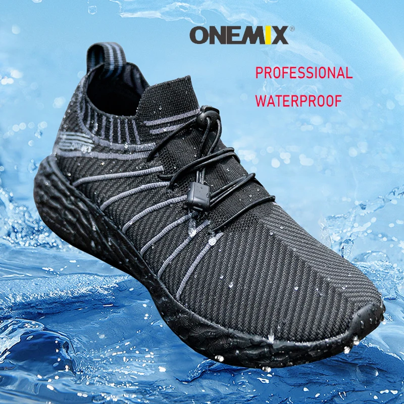 

ONEMIX 1565C All in One Waterproof Running Shoes Men's Versatile Trainer for Road Running Skipping Daily Use