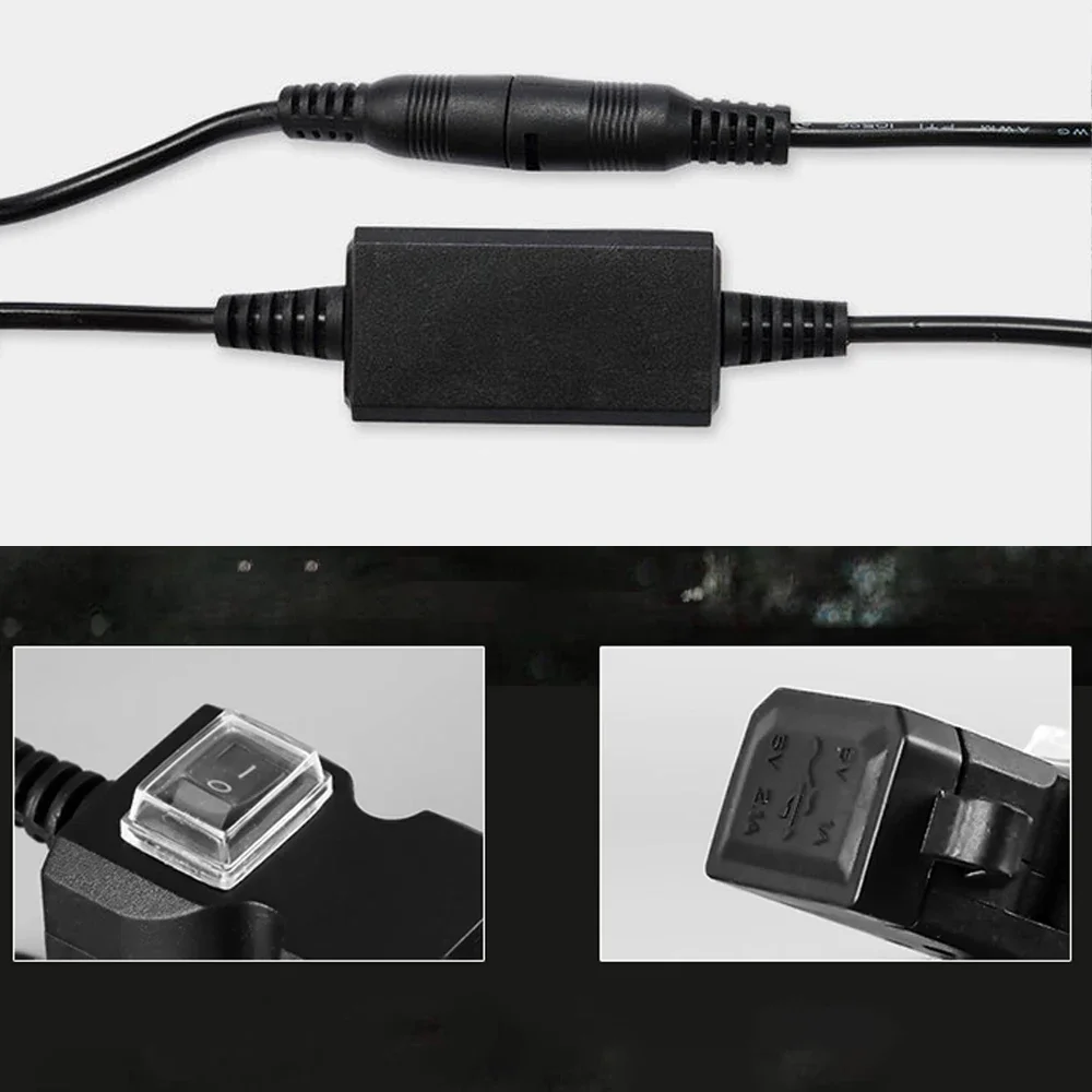 12 فولت-24 فولت المزدوج USB دراجة نارية المقود مهايئ شاحن مقاوم للماء مقبس إمداد الطاقة آيفون سامسونج هواوي