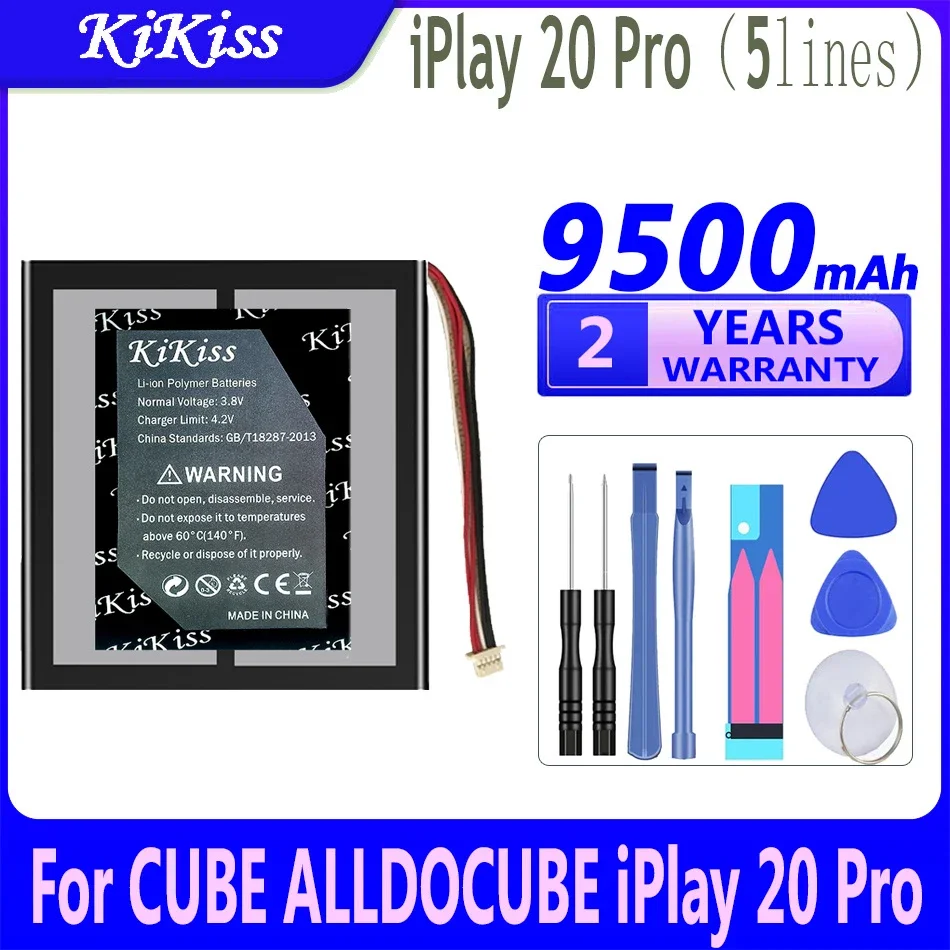 9500mAh KiKiss Powerful Battery for CUBE ALLDOCUBE iPlay 20 Pro / iPlay 20 iPlay20 Tablet