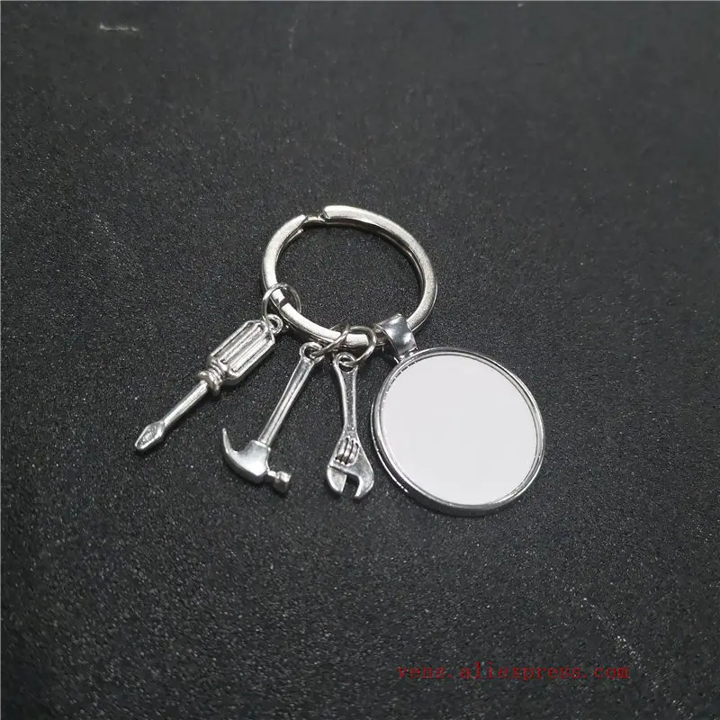 sublimation blank dad mom graduation keychain key ring  consumables 25pcs/lot