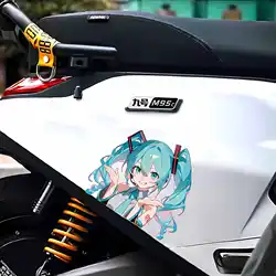 Hatsune Miku MIKU anime Animation Waterproof Cartoon Car Sticker Personalized Decoration Electric Vehicle iPad Sticker