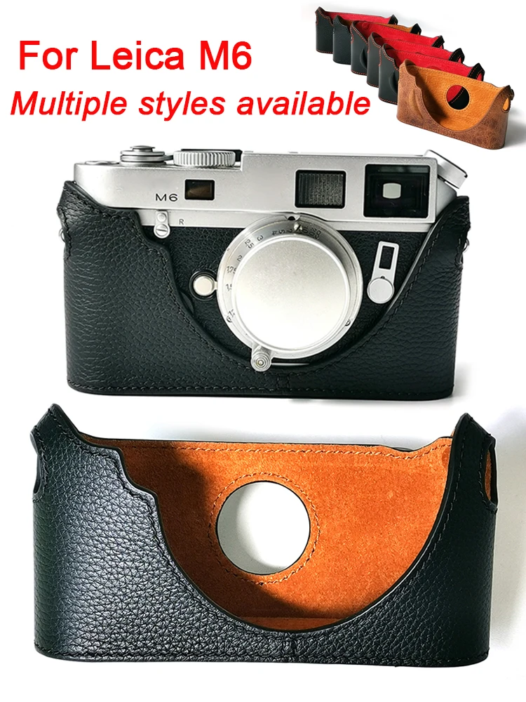 Do aparatu Leica M6: skórzana torba na aparat, ochronne etui, pokrowiec, wysokiej jakości, ręcznie wykonane akcesoria do aparatów. — zdjęcie produktu 7