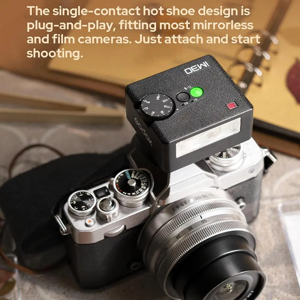 【Do Brasil】Godox iM30 Mini Speedlight Flash Professional Hot Shoe Flash لـ Ricoh GR3، Sony A7 Series، Fujifilm، Nikon، Canon،