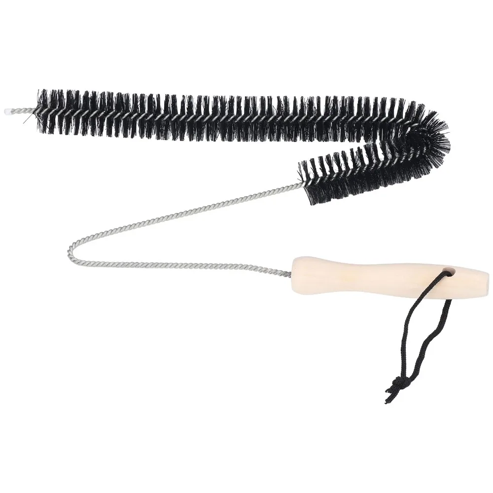 Stainless Steel Dryer Vent Cleaner Brush Wood Handle Bendable Pipe Cleaning Brush Long Hose Cleaner Brush