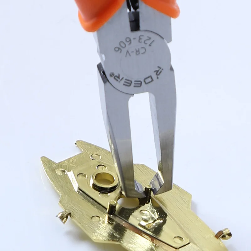Hand Tool 90-Degree Flush Cutters, CR-V Steel | Precision Sprue & Burr Trimmer for Plastic/Models | 4/6/8/10mm Capacity