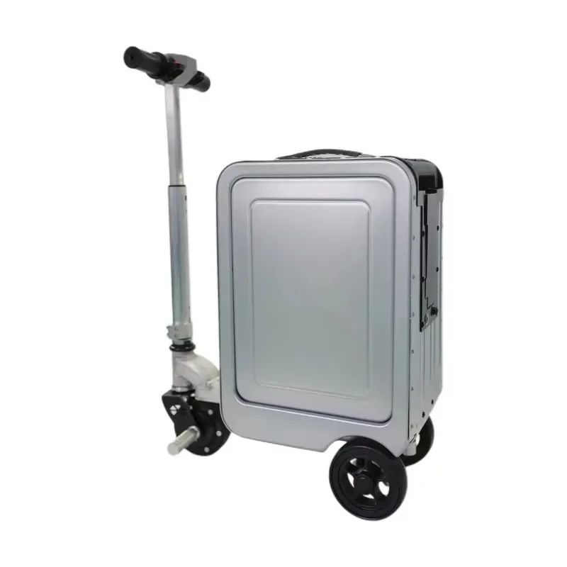 Wholesale Durable Motorized Suitcase Cycling Luggage Lightweight Portable Aluminium Frame Smart Follower with USB Charging