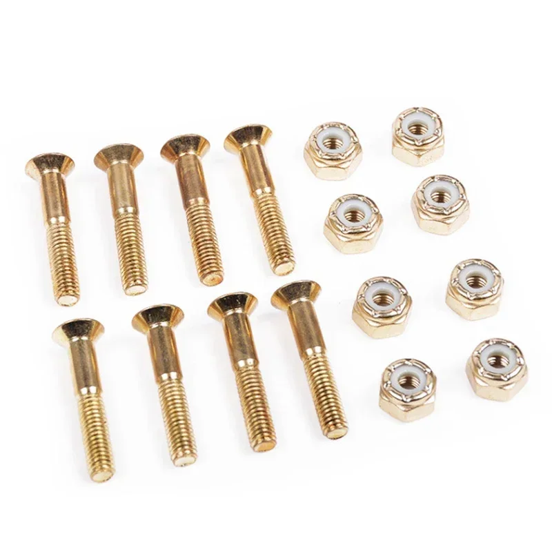 M5 25-30MM Skateboard Replacement Screws Nuts Carbon Steel Screws Bolts Four-Wheeled Skateboard Longboard Accessories Parts