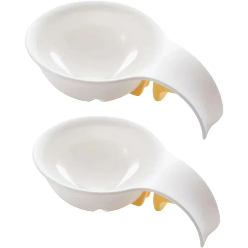 1/2pcs Egg Separator Egg Yolk Separator with Bowl Clip Egg White and Yolk Separation Kitchen Tools Hollow Design Easy Clean