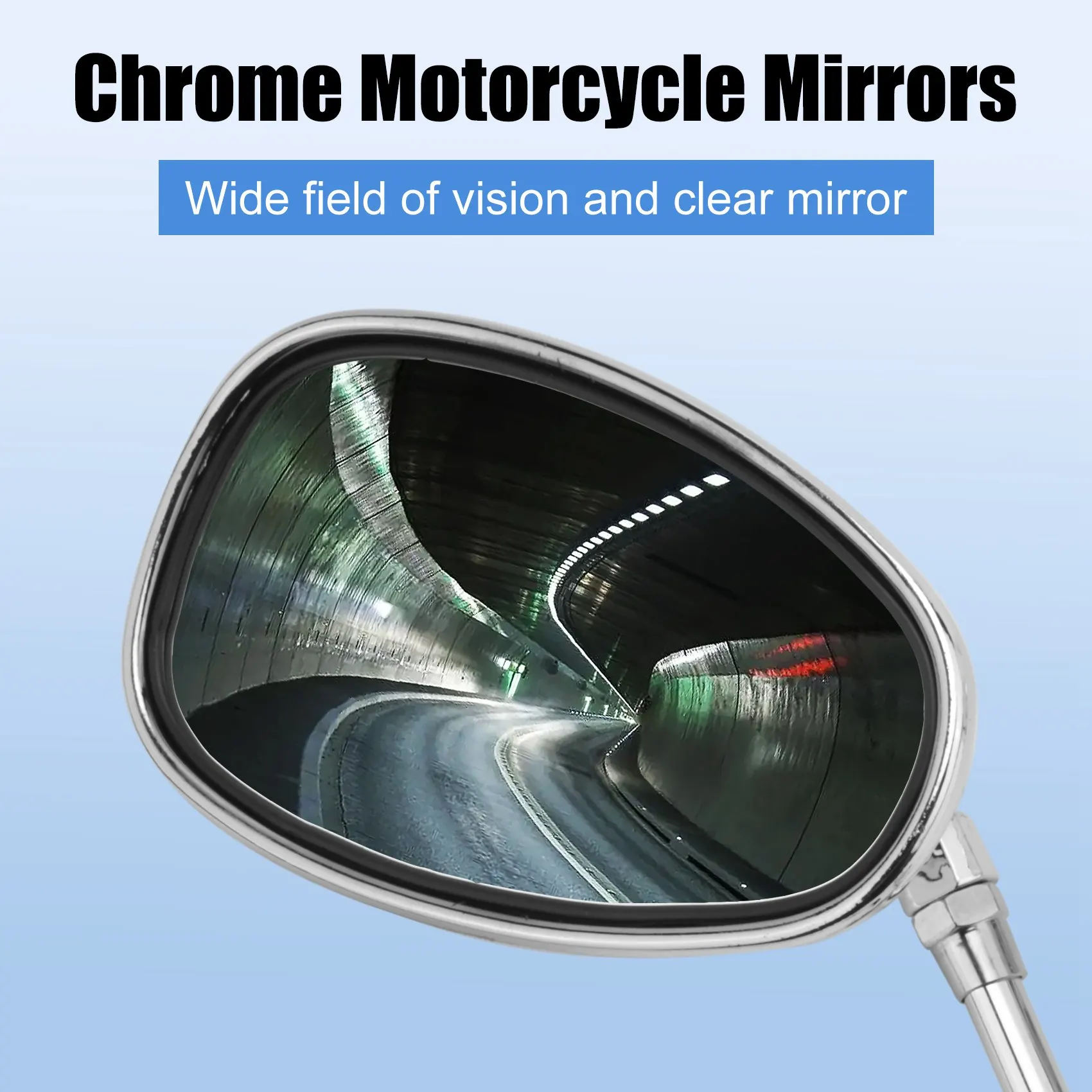 For Honda Shadow Spirit 750 1100 VTX1300 VTX1800 Chrome Motorcycle Mirrors 10MM