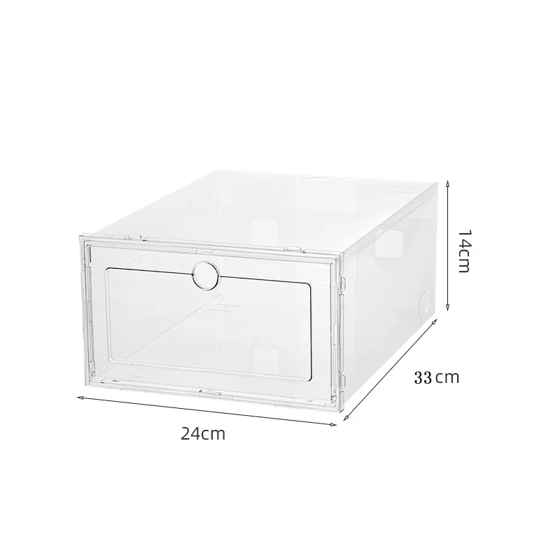 1Pcs Transparent Shoe Box Drawer Type Plastic Dust-proof and Moisture-proof Shoe Rack Shoe Cabinet Shoe Wall Shoe Organizer