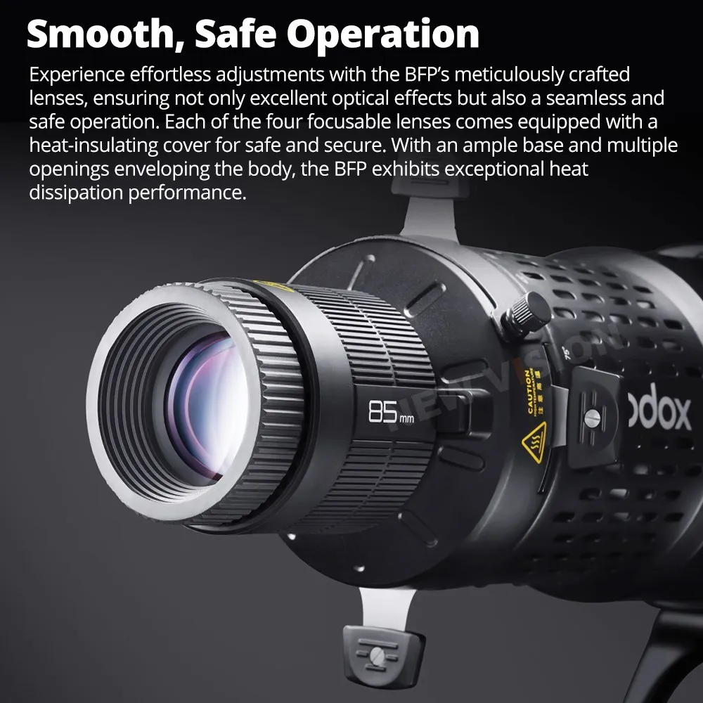 Fixation de projection flash Godox BFP 360 °   Support Bowens rotatif, point clair, formes précises, Flash de Studio QT600III AD600Pro